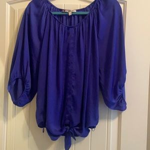 Royal blue blouse, Jennifer Lopez